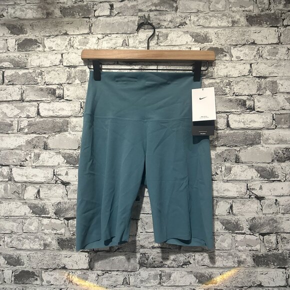 NWT Nike Zenvy Womens Training High-Rise 8" Shorts Size Medium (Teal) DQ6003-006 - Picture 1 of 16